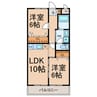グランドール南陽２ 2LDKの間取り