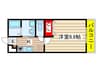 アンプル－ルリ－ブルルミエ－ル 1Kの間取り