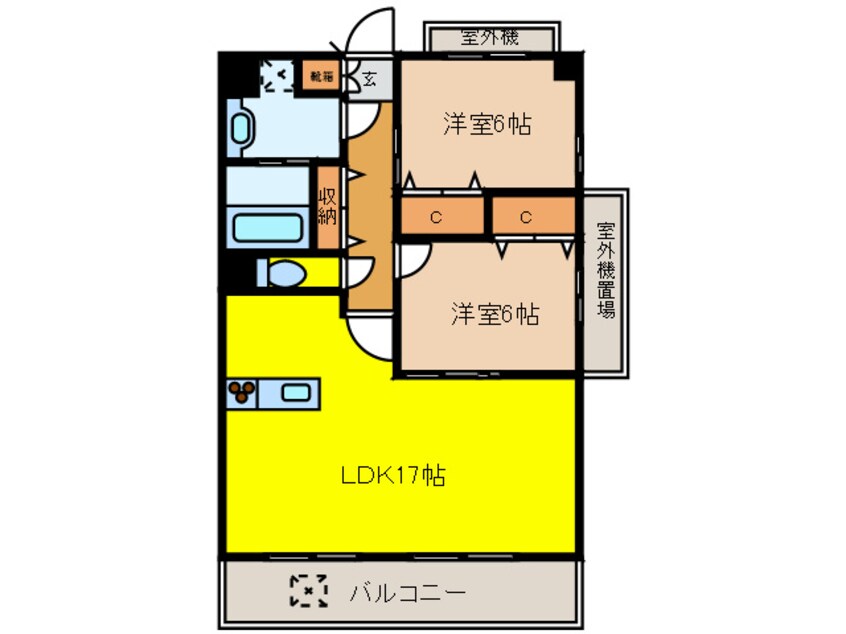 間取図 フェリ－チャ　アイオイ