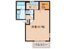 アネシス 1Kの間取り