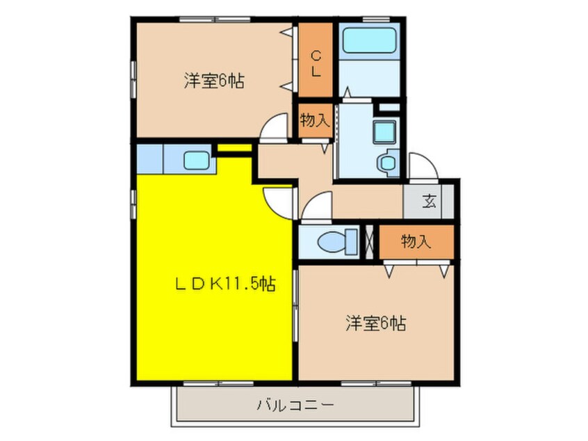 間取図 エレガンス　シンワＡ