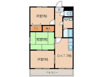 間取図 ハースヒルズ赤池Ⅱ