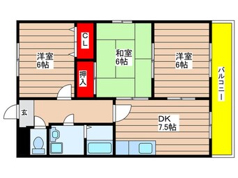 間取図 ハースヒルズ赤池Ⅱ