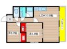 ハースヒルズ赤池Ⅱ 2LDKの間取り