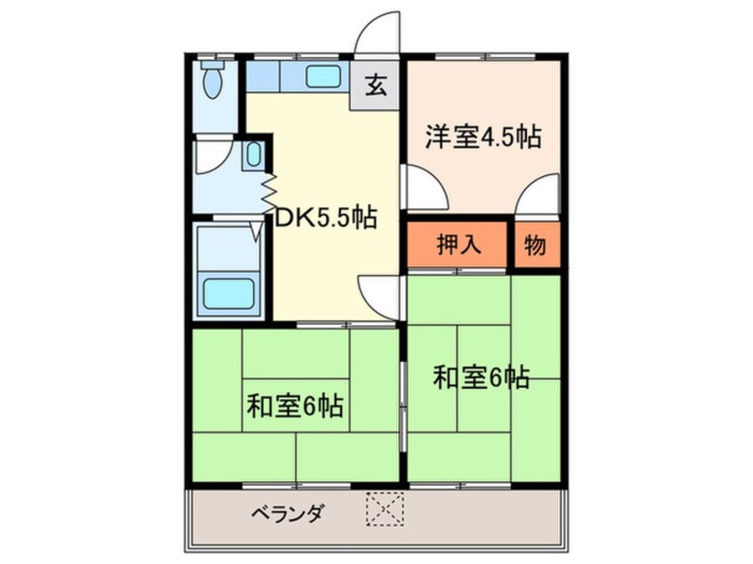 間取図 ハイツハピネス