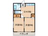 鹿山ハイツ 2DKの間取り