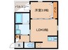 Luciente　藤が丘 1LDKの間取り