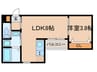 リーヴァ望が丘 1LDKの間取り