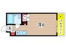 アルバ川名 1Rの間取り