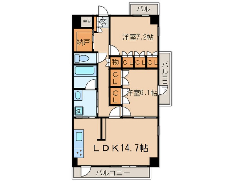 間取図 サムティレジデンス名城公園