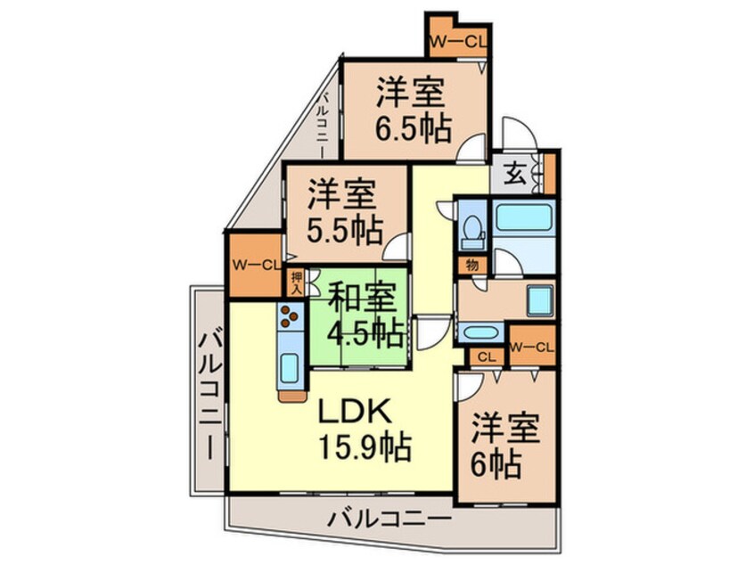 間取図 ベレ－サ鶴舞公園