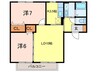 ベルドミ－ル上松Ｂ 2LDKの間取り