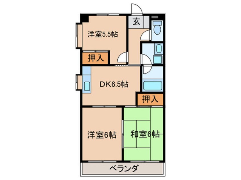 間取図 フロ－ラタウン