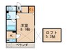 ニュ－エレガント東山 1Kの間取り
