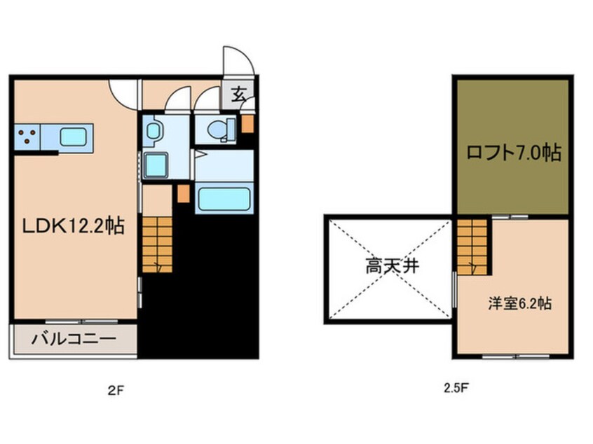 間取図 エクセル・フラッツ浅間