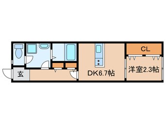 間取図 ＬｅＧｉｏｉｅ岩倉駅Ⅱ