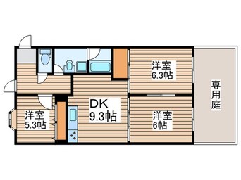 間取図 シティコーポ汐路１０３号室