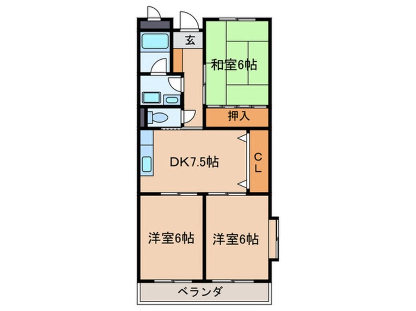 間取図 エスポアール武藤