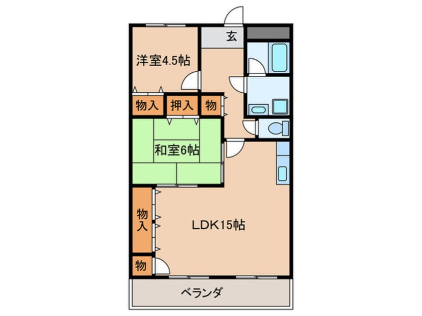 間取図 グリ－ンシティ岩倉