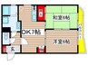 マンションリバーエイト 2DKの間取り