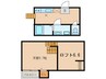 A.K.15六番町 1Kの間取り