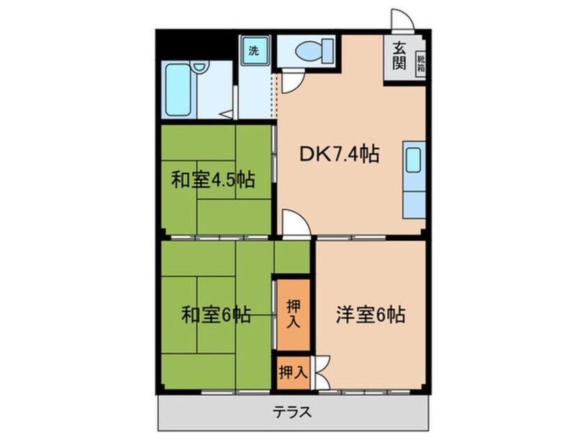 間取図 シティハイツ人見A