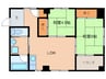 ハイツ西郊 2LDKの間取り
