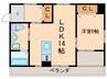 ハイツ西郊 1LDKの間取り