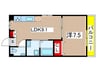 雁道ビル 1LDKの間取り