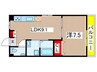 雁道ビル 1LDKの間取り