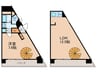 リエス東別院 1LDKの間取り