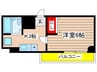ドエル植田南 1Kの間取り