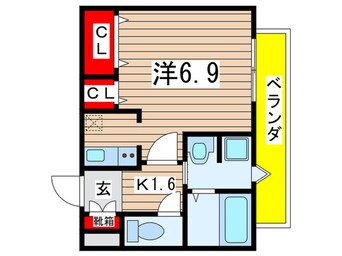 間取図 ﾌﾟﾚｻﾝｽ金山ｸﾞﾘｰﾝﾊﾟｰｸｽ(1305)