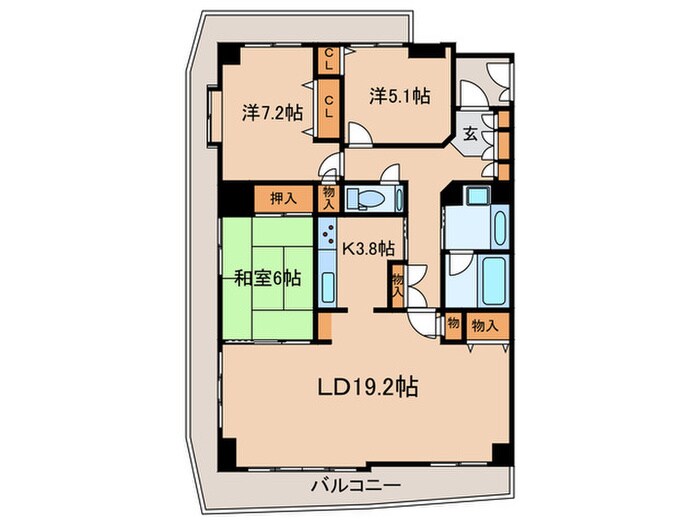 間取り図 イトーピア八事雲雀ケ岡(501)