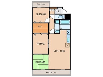 間取図 宝大永寺ハイツ（５０７）