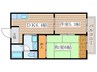 ソレイユトリス 2DKの間取り
