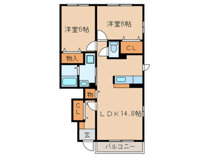 間取図 ソル　バンビーノ