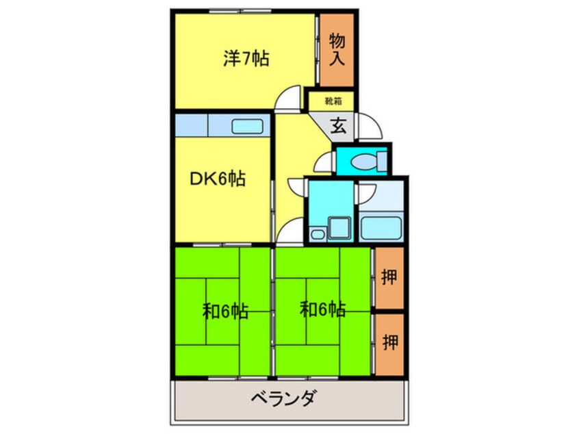 間取図 大和ハイツＡ棟