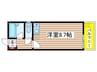 サン大広 1Rの間取り