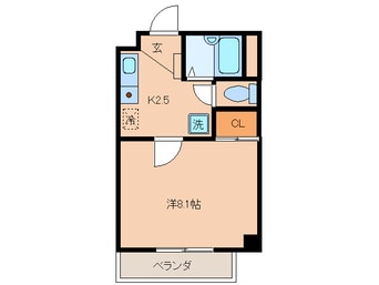 間取図 コンフォ－ル港楽