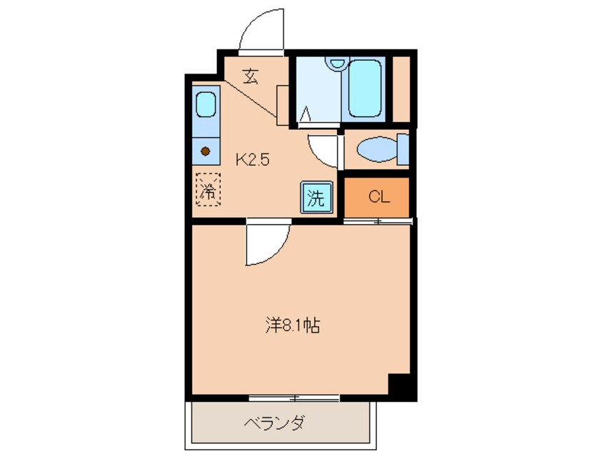 間取図 コンフォ－ル港楽