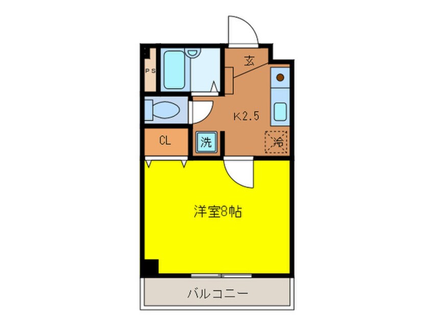 間取図 コンフォ－ル港楽