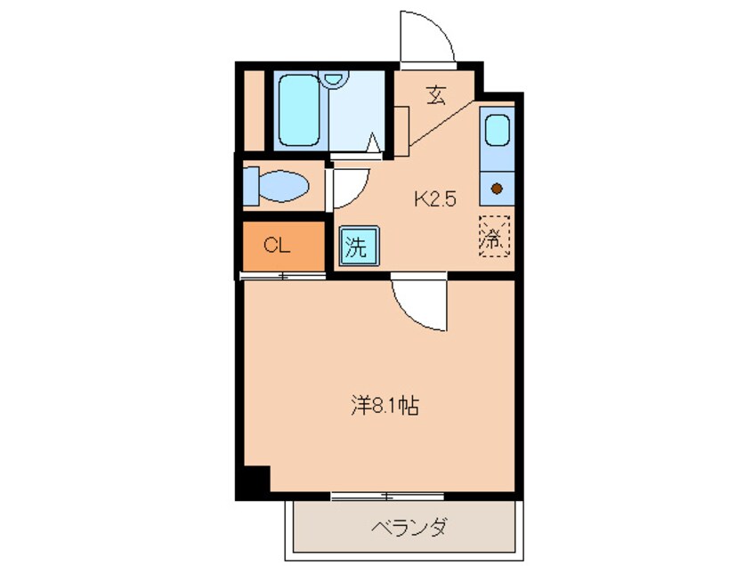 間取図 コンフォ－ル港楽