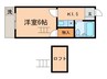 アンフィニ六番町 1Kの間取り