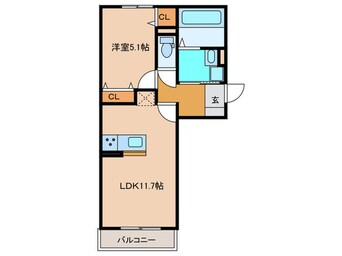 間取図 Ｄ－ｒｏｏｍ富士松