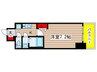 アドバンス名古屋モクシー(703) 1Kの間取り