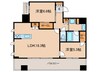 ﾀﾜｰ・ｻﾞ・ﾌｧｰｽﾄ名古屋栄(501) 2LDKの間取り