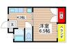 フライハイト 1Kの間取り