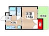 フライハイト 1Kの間取り