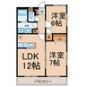 Ｋ・Ｒ・Ｔ 2LDKの間取り